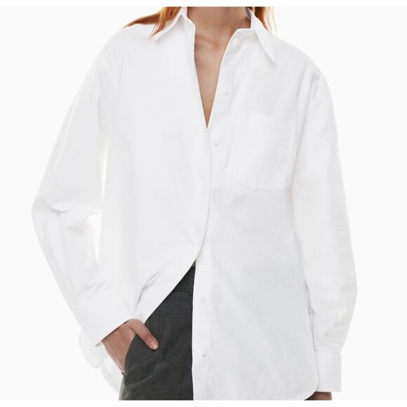 Wilfred Free Tops - Wilfred Free Aritzia 100% Cotton Essential Oversized Oxford Shirt Button Down M